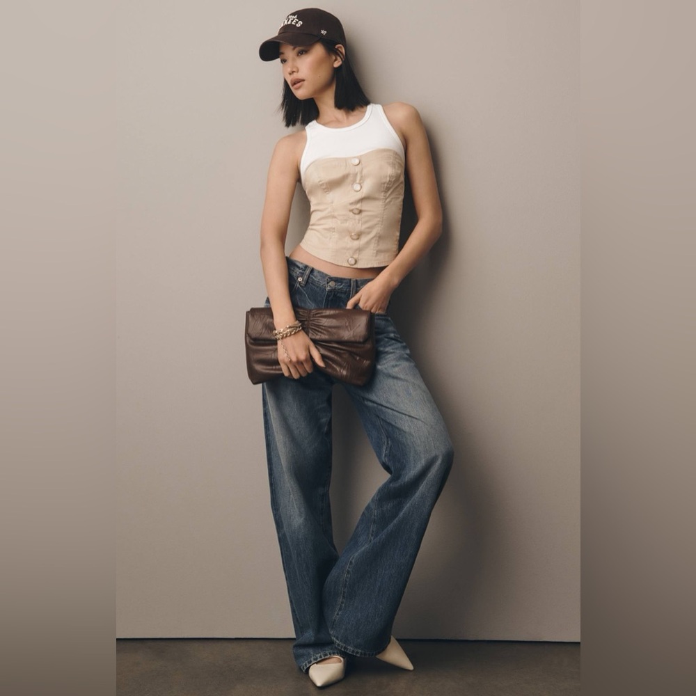 NWT Porridge Corset Twofer Tank - Anthropologie